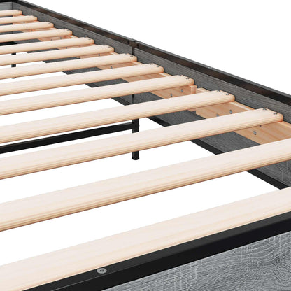 vidaXL Bed Frame Grey Sonoma 80 x 200 cm Engineered Wood
