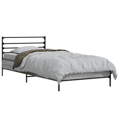 vidaXL Bed Frame Grey Sonoma 80 x 200 cm Engineered Wood