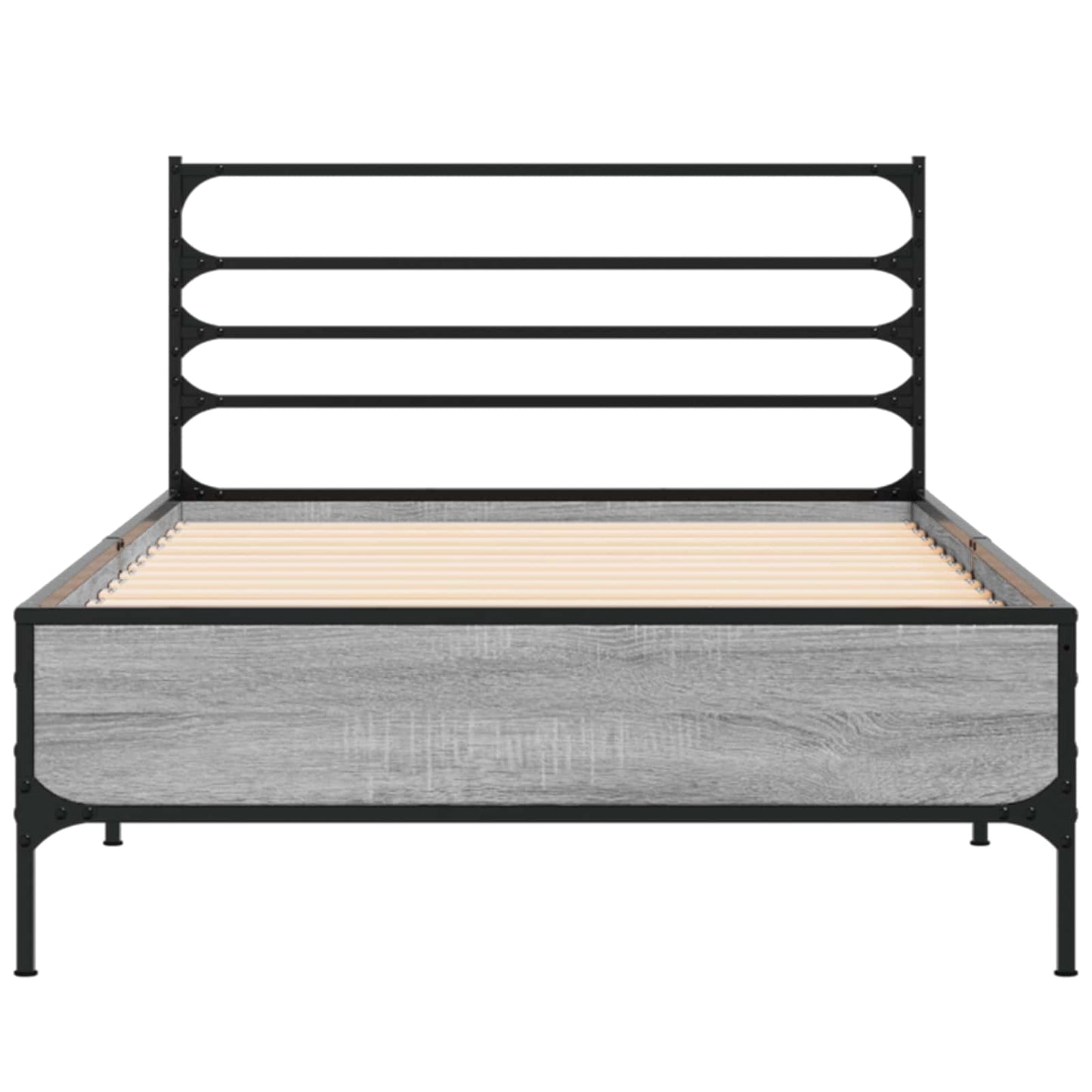 vidaXL Bed Frame Grey Sonoma 80 x 200 cm Engineered Wood