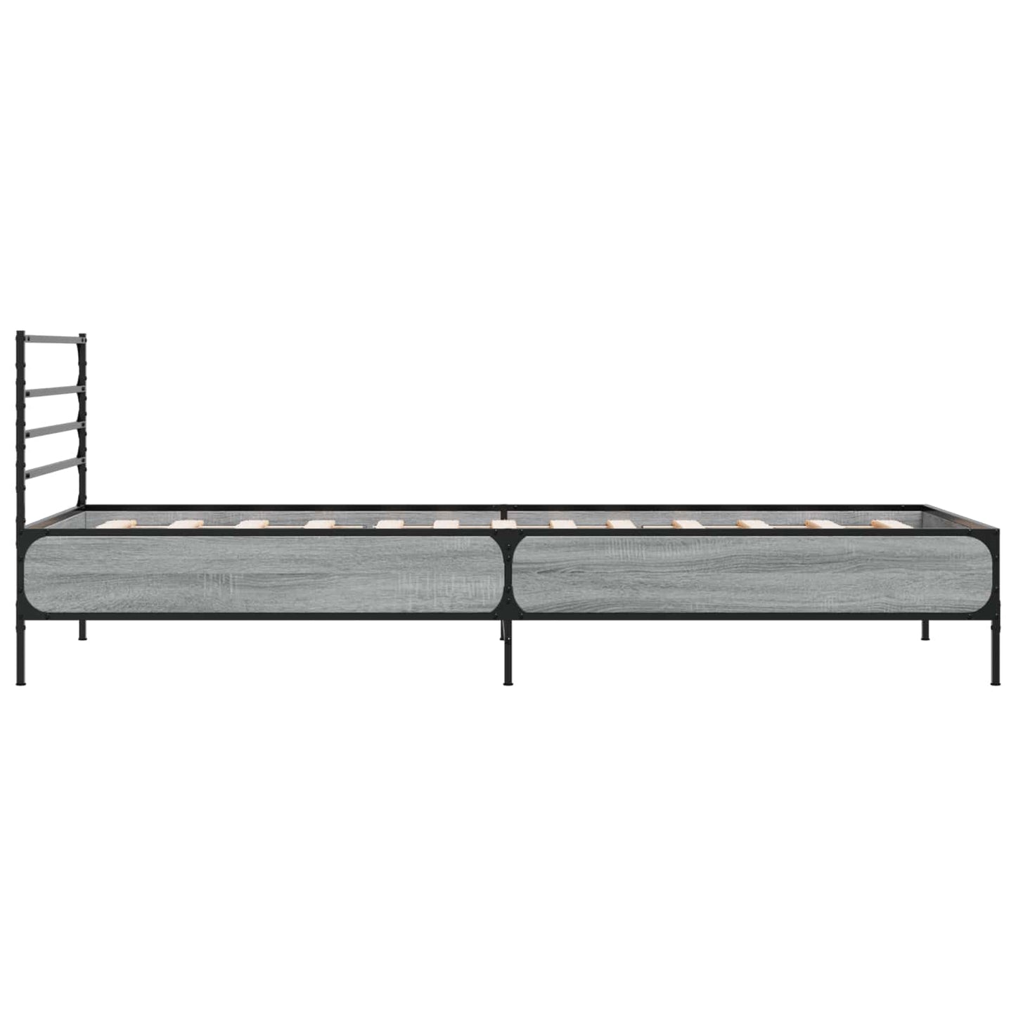 vidaXL Bed Frame Grey Sonoma 80 x 200 cm Engineered Wood