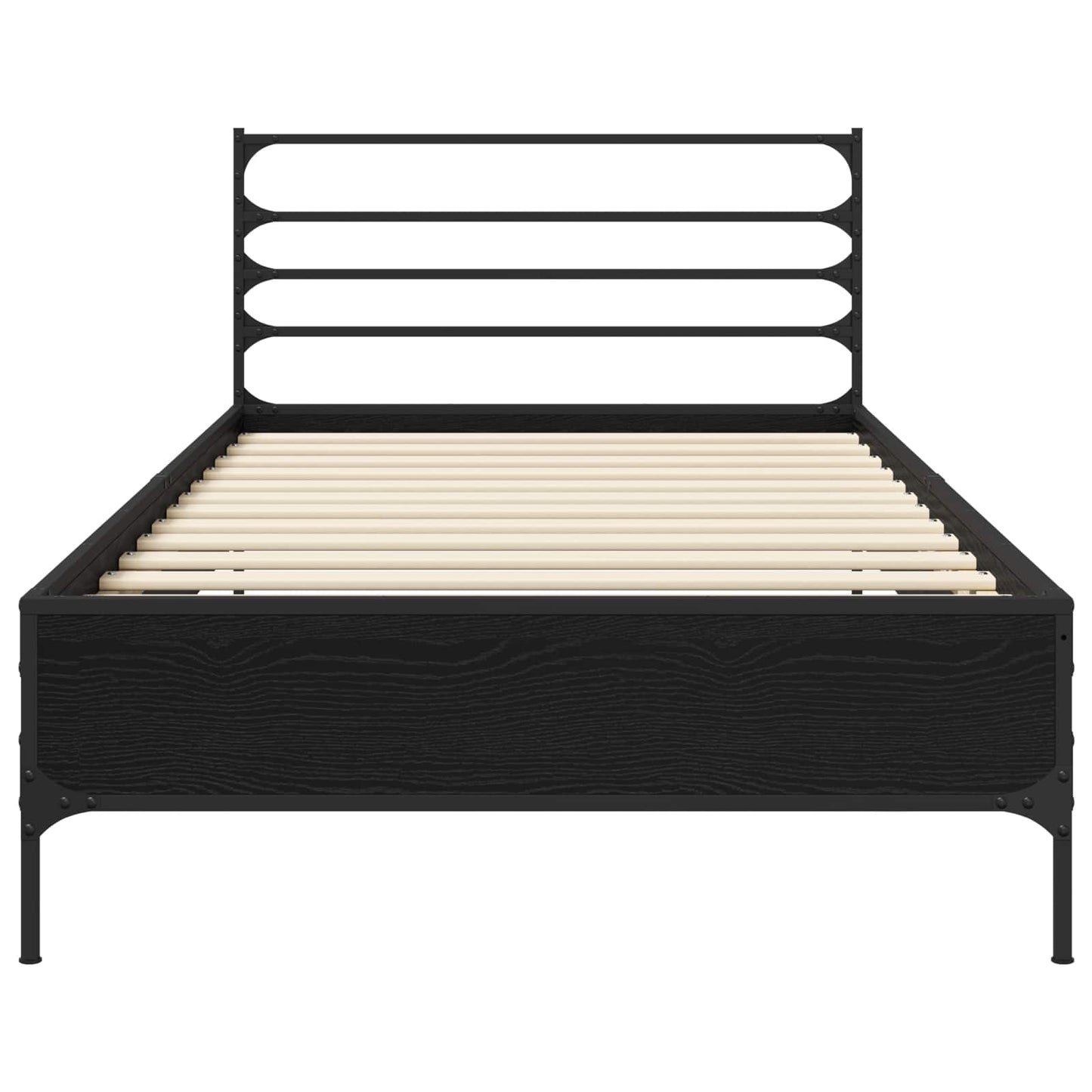 vidaXL Bed Frame Black Oak 80 x 200 cm Engineered Wood