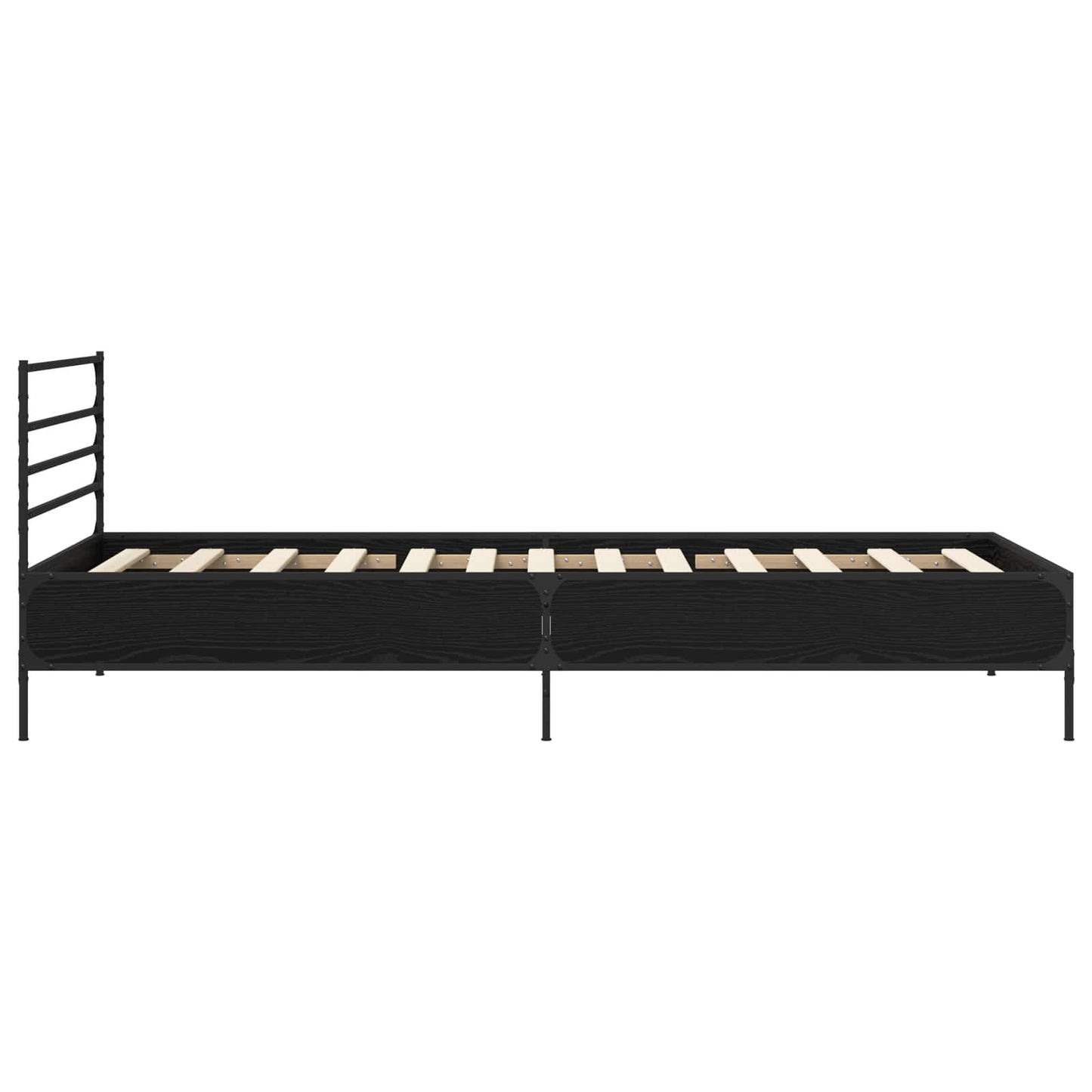 vidaXL Bed Frame Black Oak 80 x 200 cm Engineered Wood