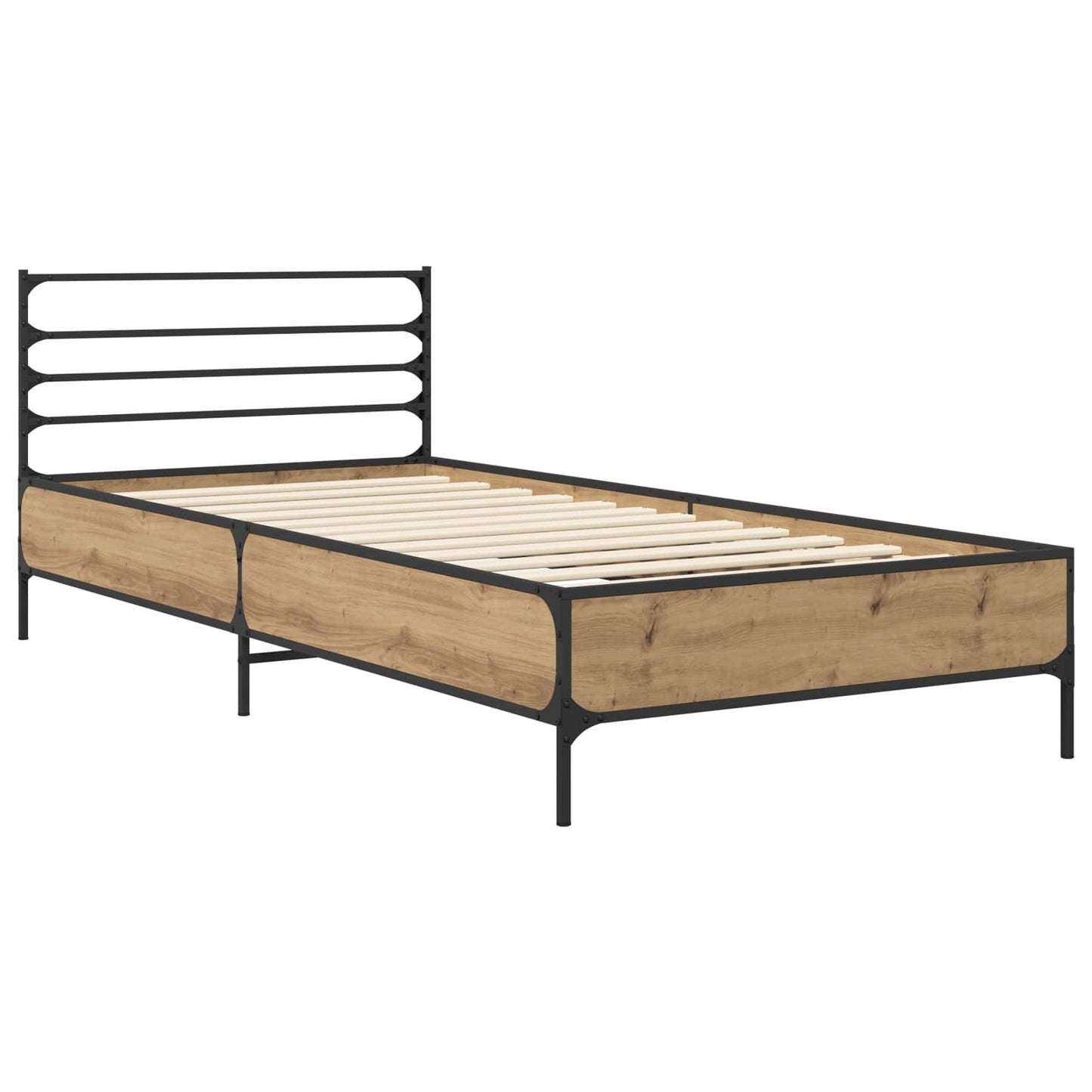 vidaXL Bed Frame Artisian Oak 80 x 200 cm Engineered Wood