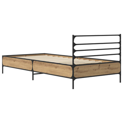 vidaXL Bed Frame Artisian Oak 80 x 200 cm Engineered Wood
