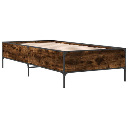 vidaXL Bed Frame Smoke Oak 80 x 200 cm Engineered Wood