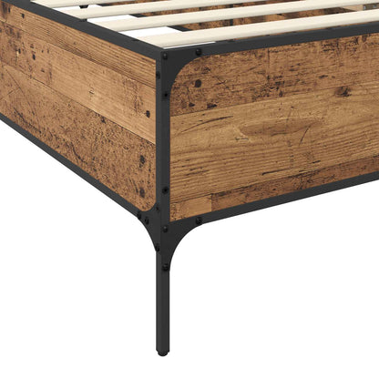 vidaXL Bed Frame Old Wood 80 x 200 cm Engineered Wood