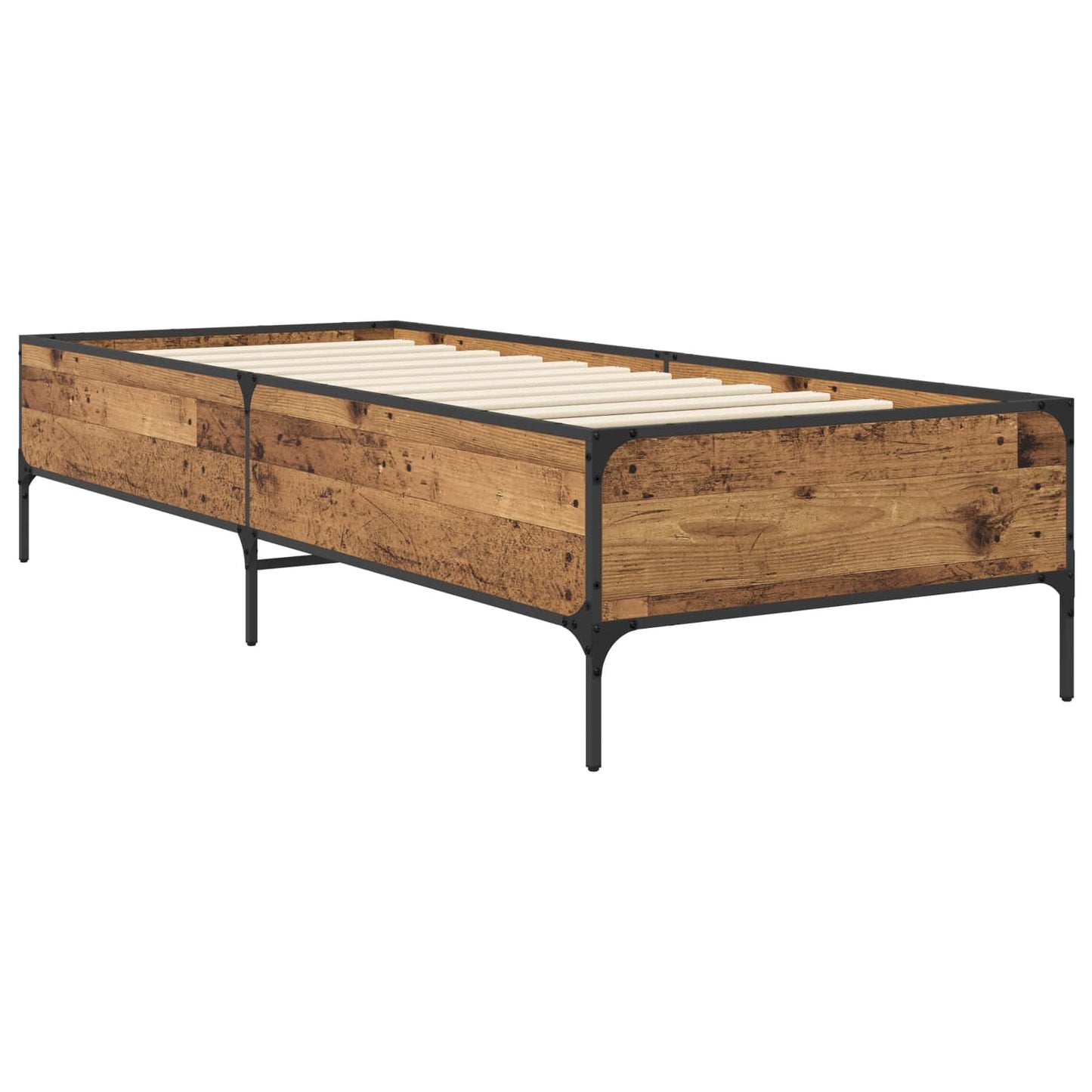 vidaXL Bed Frame Old Wood 80 x 200 cm Engineered Wood