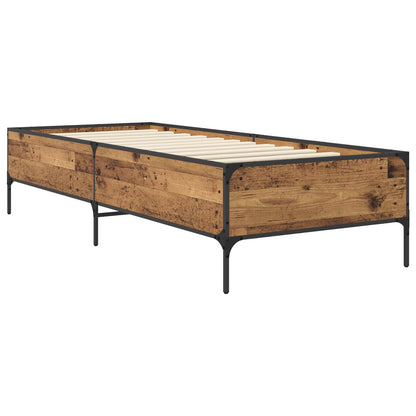 vidaXL Bed Frame Old Wood 80 x 200 cm Engineered Wood