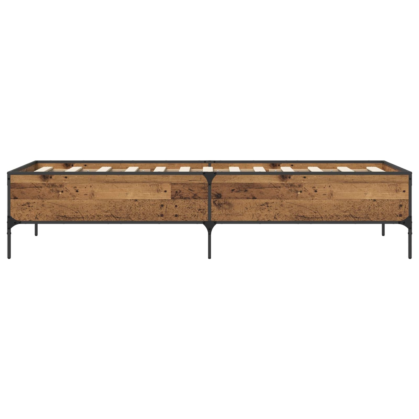 vidaXL Bed Frame Old Wood 80 x 200 cm Engineered Wood