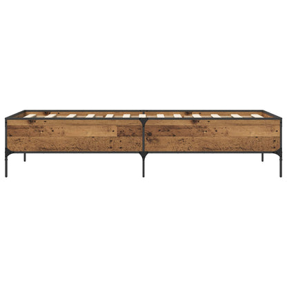 vidaXL Bed Frame Old Wood 80 x 200 cm Engineered Wood