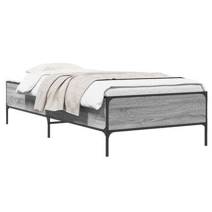 vidaXL Bed Frame Grey Sonoma 80 x 200 cm Engineered Wood