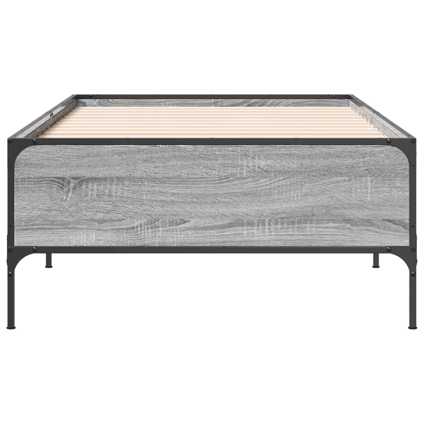 vidaXL Bed Frame Grey Sonoma 80 x 200 cm Engineered Wood