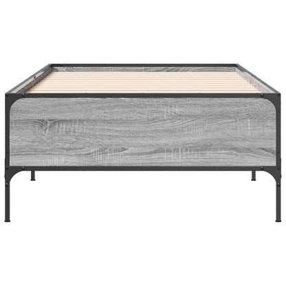 vidaXL Bed Frame Grey Sonoma 80 x 200 cm Engineered Wood