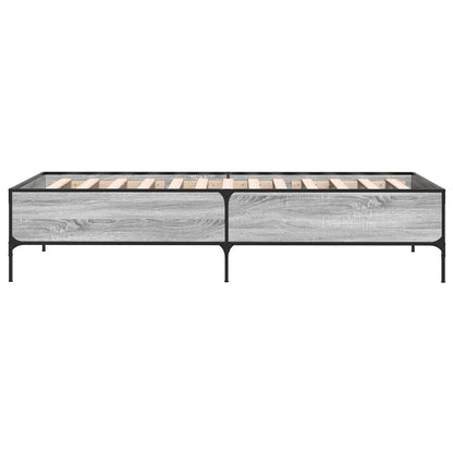 vidaXL Bed Frame Grey Sonoma 80 x 200 cm Engineered Wood