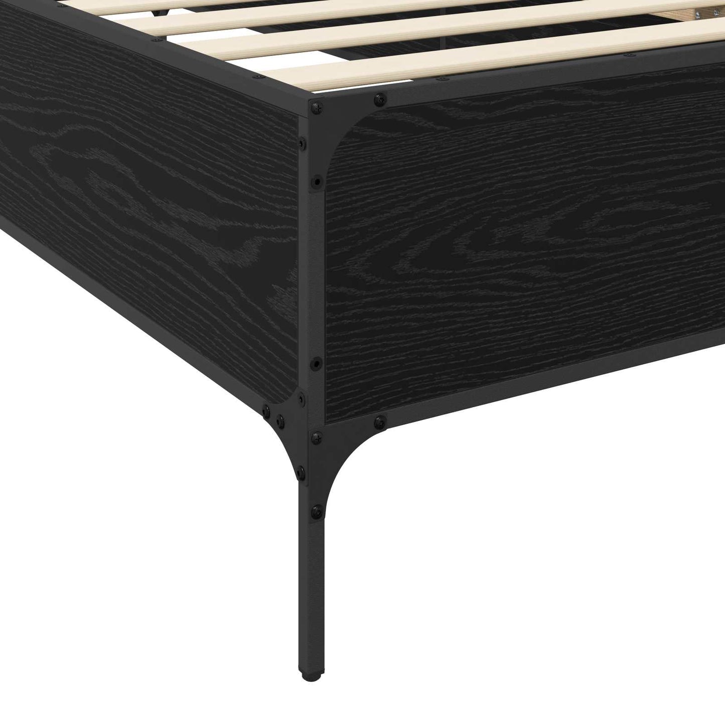 vidaXL Bed Frame Black Oak 80 x 200 cm Engineered Wood