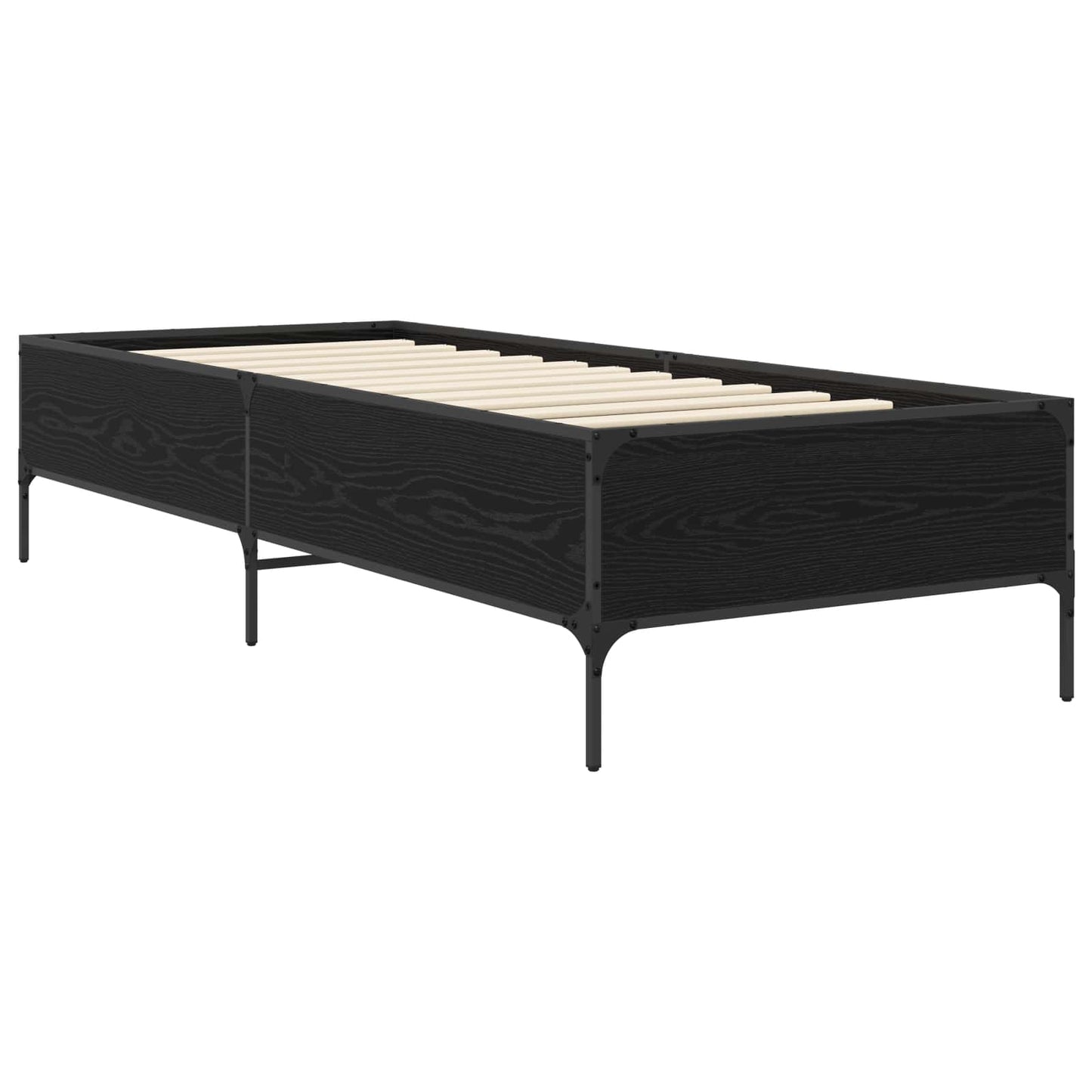 vidaXL Bed Frame Black Oak 80 x 200 cm Engineered Wood