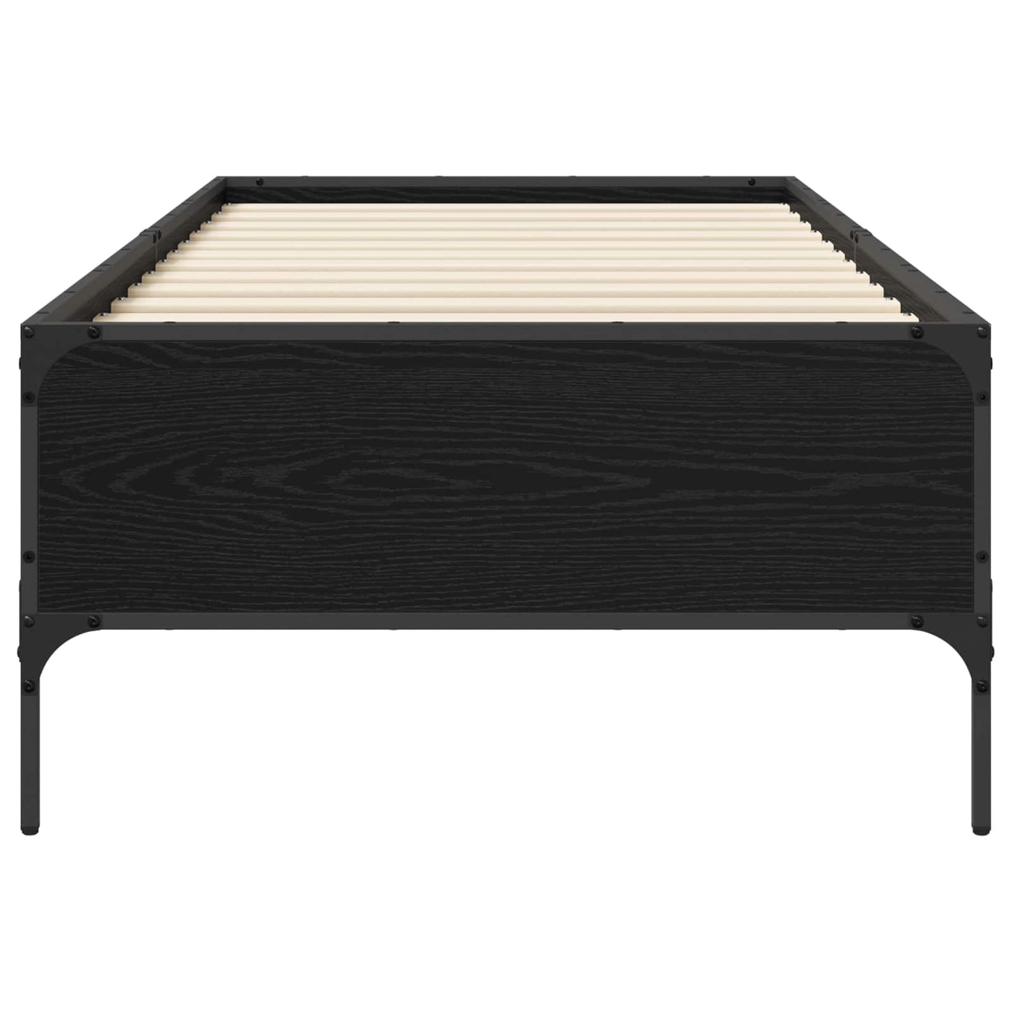 vidaXL Bed Frame Black Oak 80 x 200 cm Engineered Wood