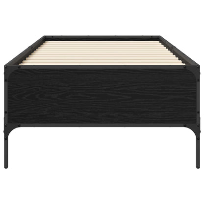 vidaXL Bed Frame Black Oak 80 x 200 cm Engineered Wood
