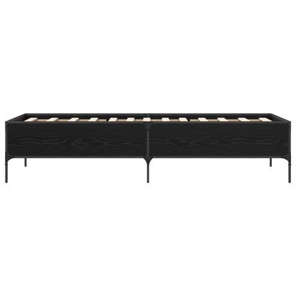 vidaXL Bed Frame Black Oak 80 x 200 cm Engineered Wood