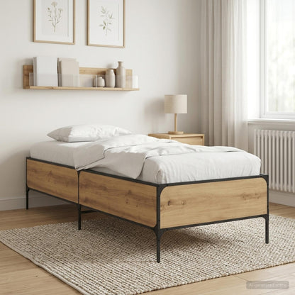 vidaXL Bed Frame Artisian Oak 80 x 200 cm Engineered Wood
