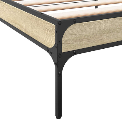 vidaXL Bed Frame Sonoma Oak 80 x 200 cm Engineered Wood