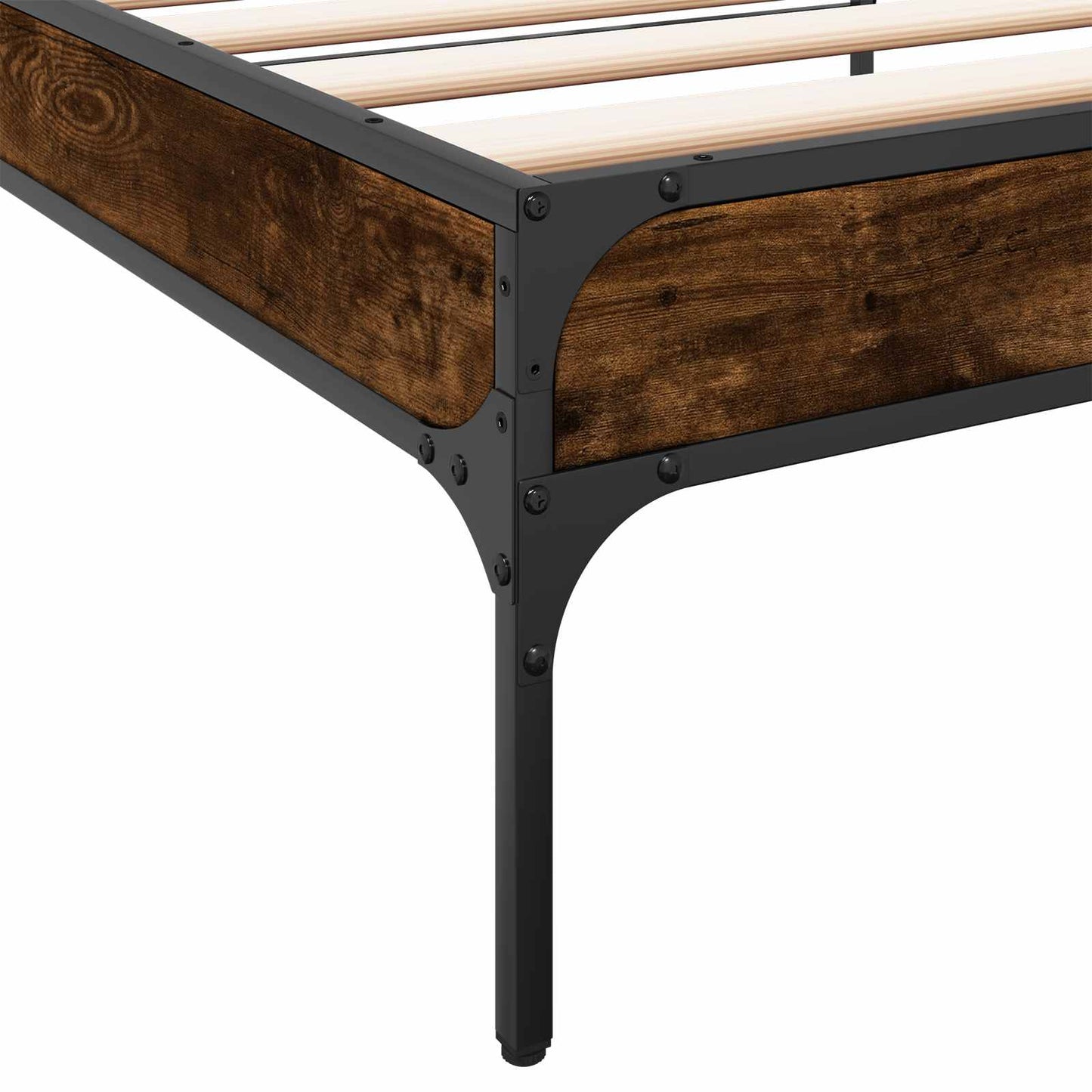vidaXL Bed Frame Smoke Oak 80 x 200 cm Engineered Wood