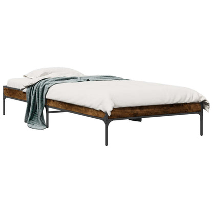 vidaXL Bed Frame Smoke Oak 80 x 200 cm Engineered Wood