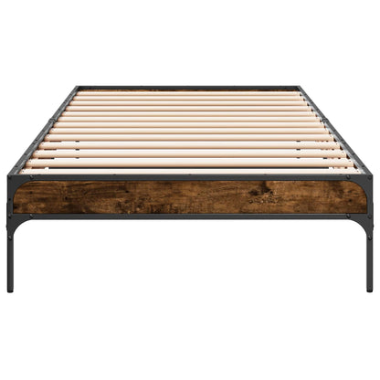 vidaXL Bed Frame Smoke Oak 80 x 200 cm Engineered Wood
