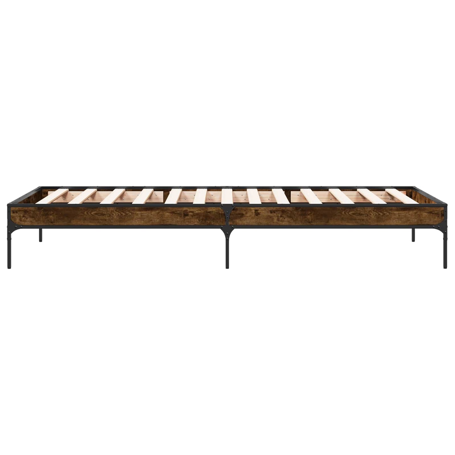 vidaXL Bed Frame Smoke Oak 80 x 200 cm Engineered Wood