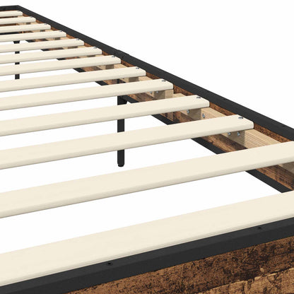 vidaXL Bed Frame Old Wood 80 x 200 cm Engineered Wood