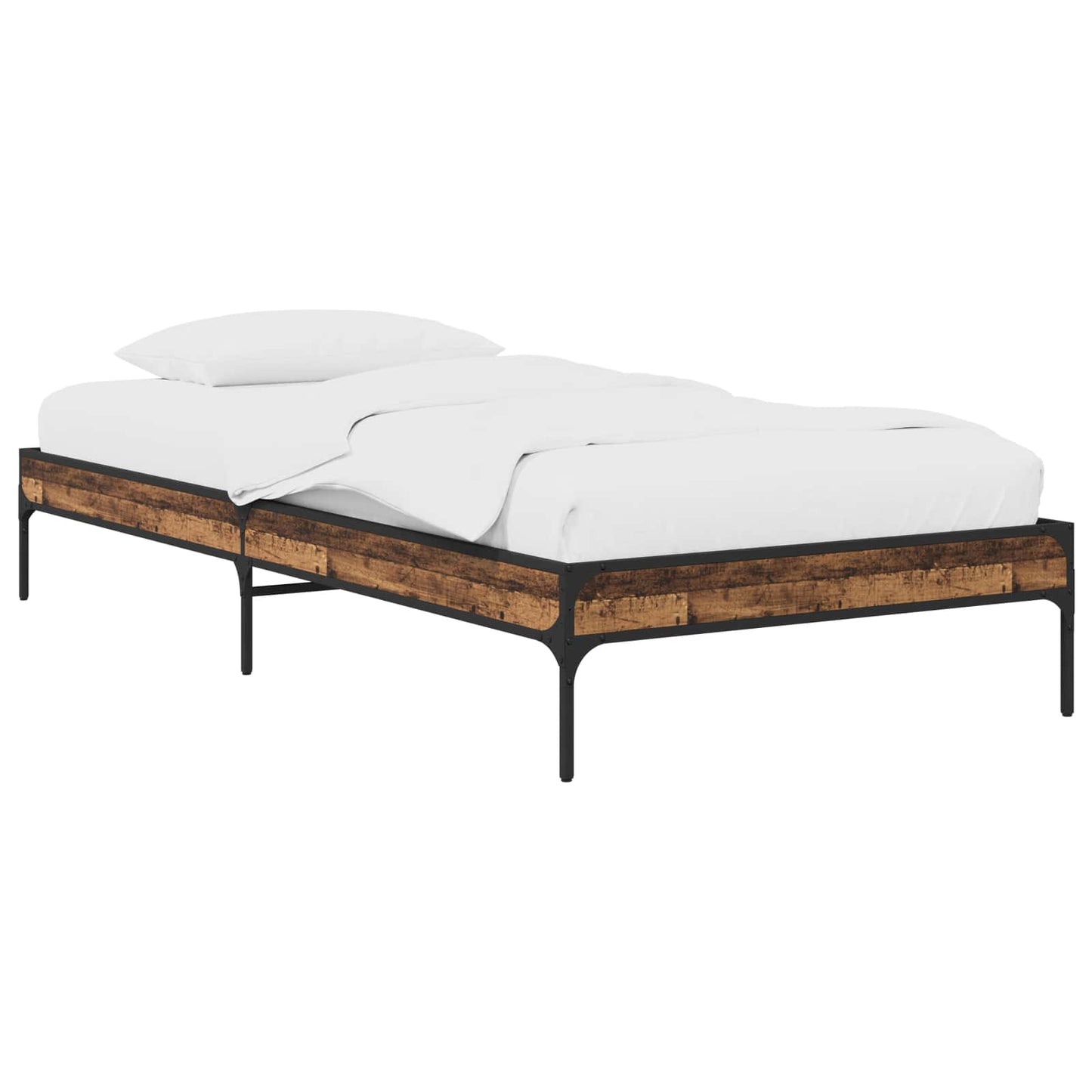 vidaXL Bed Frame Old Wood 80 x 200 cm Engineered Wood