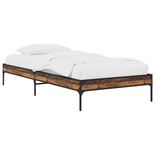 vidaXL Bed Frame Old Wood 80 x 200 cm Engineered Wood