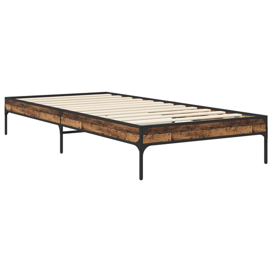 vidaXL Bed Frame Old Wood 80 x 200 cm Engineered Wood