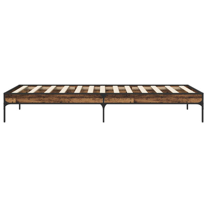 vidaXL Bed Frame Old Wood 80 x 200 cm Engineered Wood