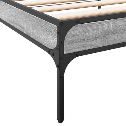 vidaXL Bed Frame Grey Sonoma 80 x 200 cm Engineered Wood