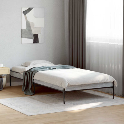 vidaXL Bed Frame Grey Sonoma 80 x 200 cm Engineered Wood