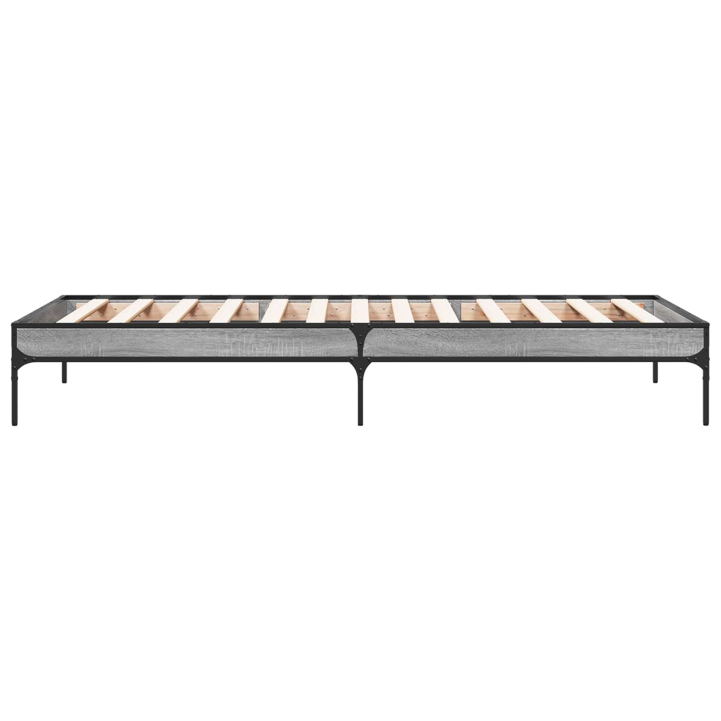 vidaXL Bed Frame Grey Sonoma 80 x 200 cm Engineered Wood