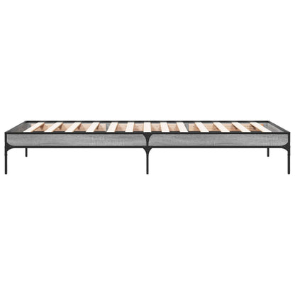 vidaXL Bed Frame Grey Sonoma 80 x 200 cm Engineered Wood