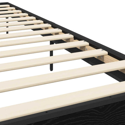 vidaXL Bed Frame Black Oak 80 x 200 cm Engineered Wood
