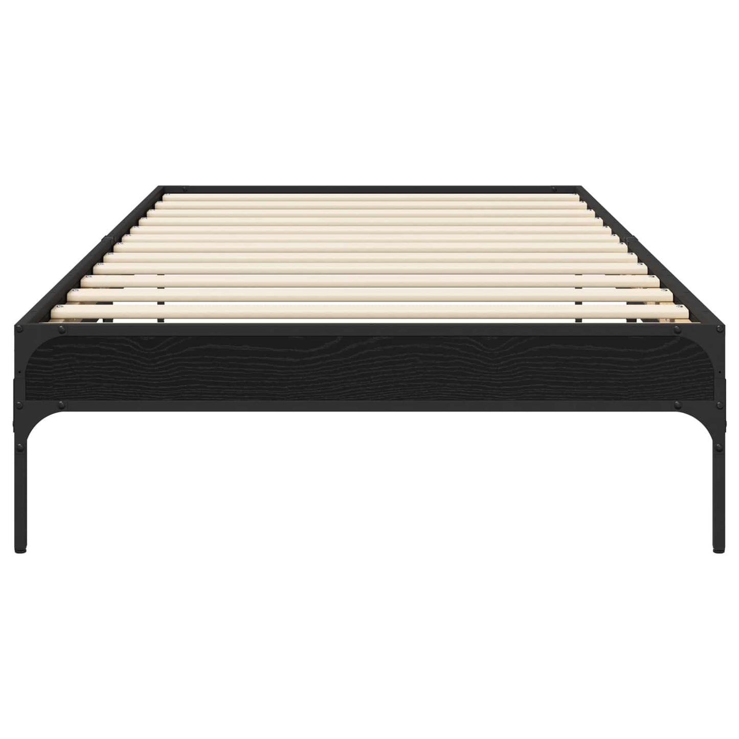 vidaXL Bed Frame Black Oak 80 x 200 cm Engineered Wood