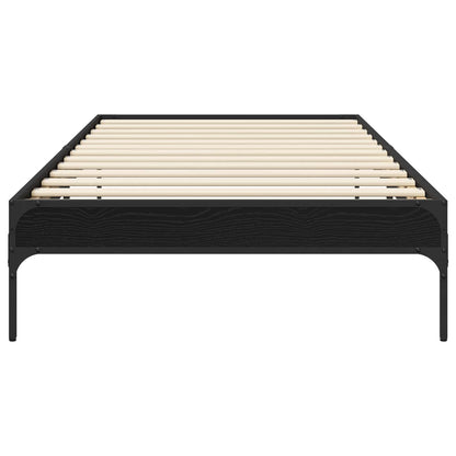 vidaXL Bed Frame Black Oak 80 x 200 cm Engineered Wood