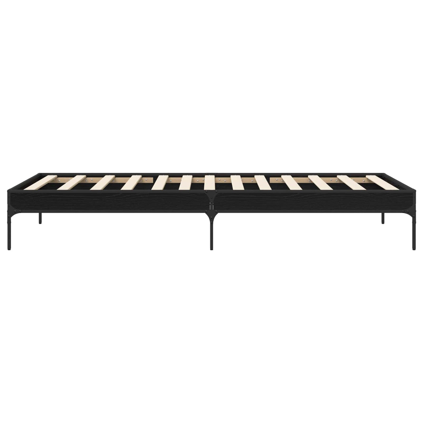 vidaXL Bed Frame Black Oak 80 x 200 cm Engineered Wood