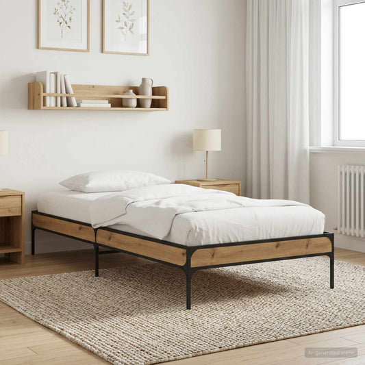 vidaXL Bed Frame Artisian Oak 80 x 200 cm Engineered Wood