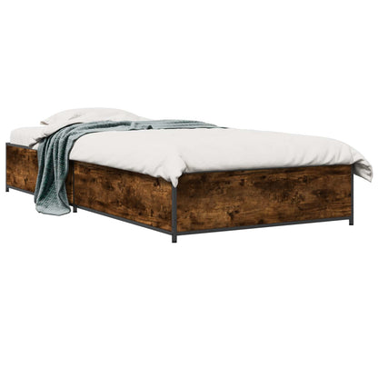 vidaXL Bed Frame Smoked Oak 80 x 200 cm Engineered Wood
