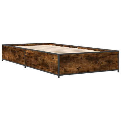 vidaXL Bed Frame Smoked Oak 80 x 200 cm Engineered Wood