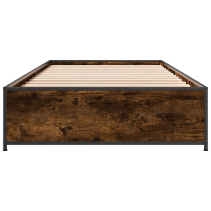 vidaXL Bed Frame Smoked Oak 80 x 200 cm Engineered Wood