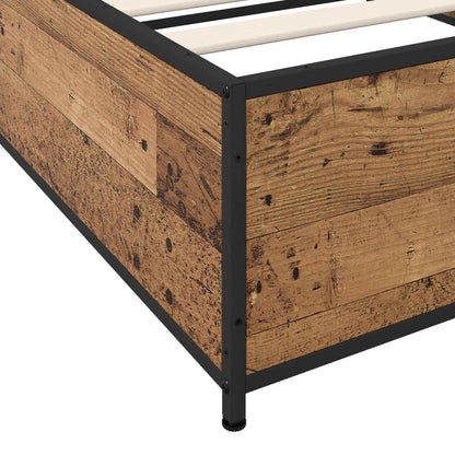 vidaXL Bed Frame Old Wood 80 x 200 cm Engineered Wood