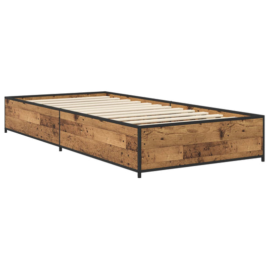 vidaXL Bed Frame Old Wood 80 x 200 cm Engineered Wood
