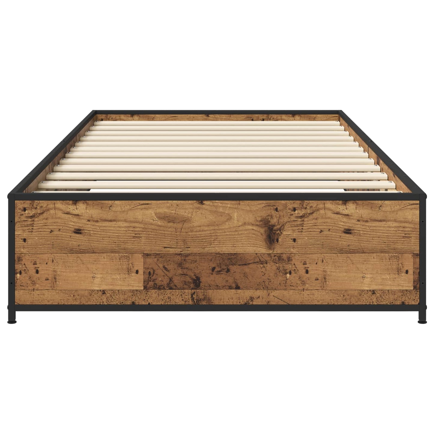 vidaXL Bed Frame Old Wood 80 x 200 cm Engineered Wood