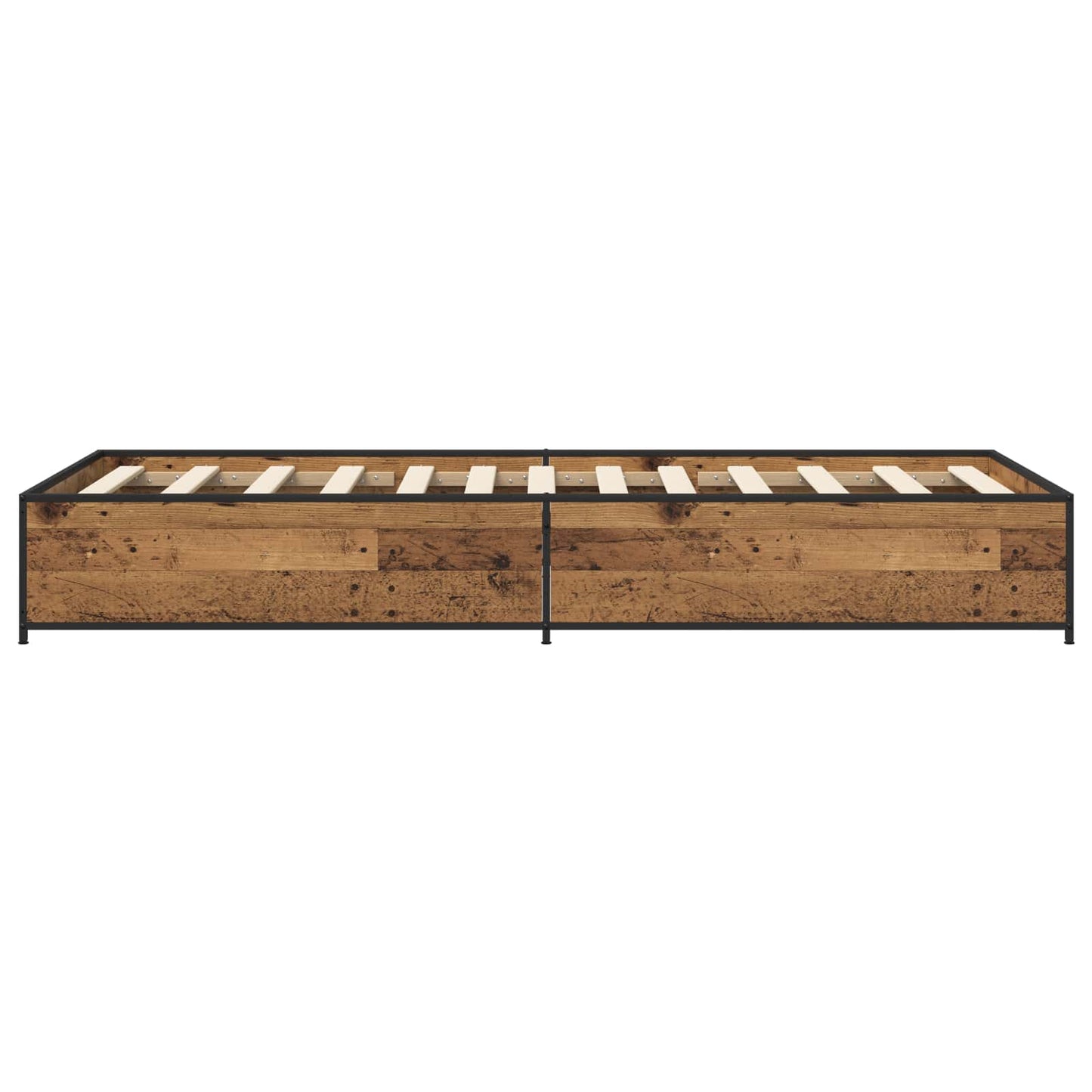 vidaXL Bed Frame Old Wood 80 x 200 cm Engineered Wood